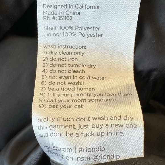 RipnDip Devil Cat Angel Skateboard Long Jacket Windbreaker M - Picture 14 of 14